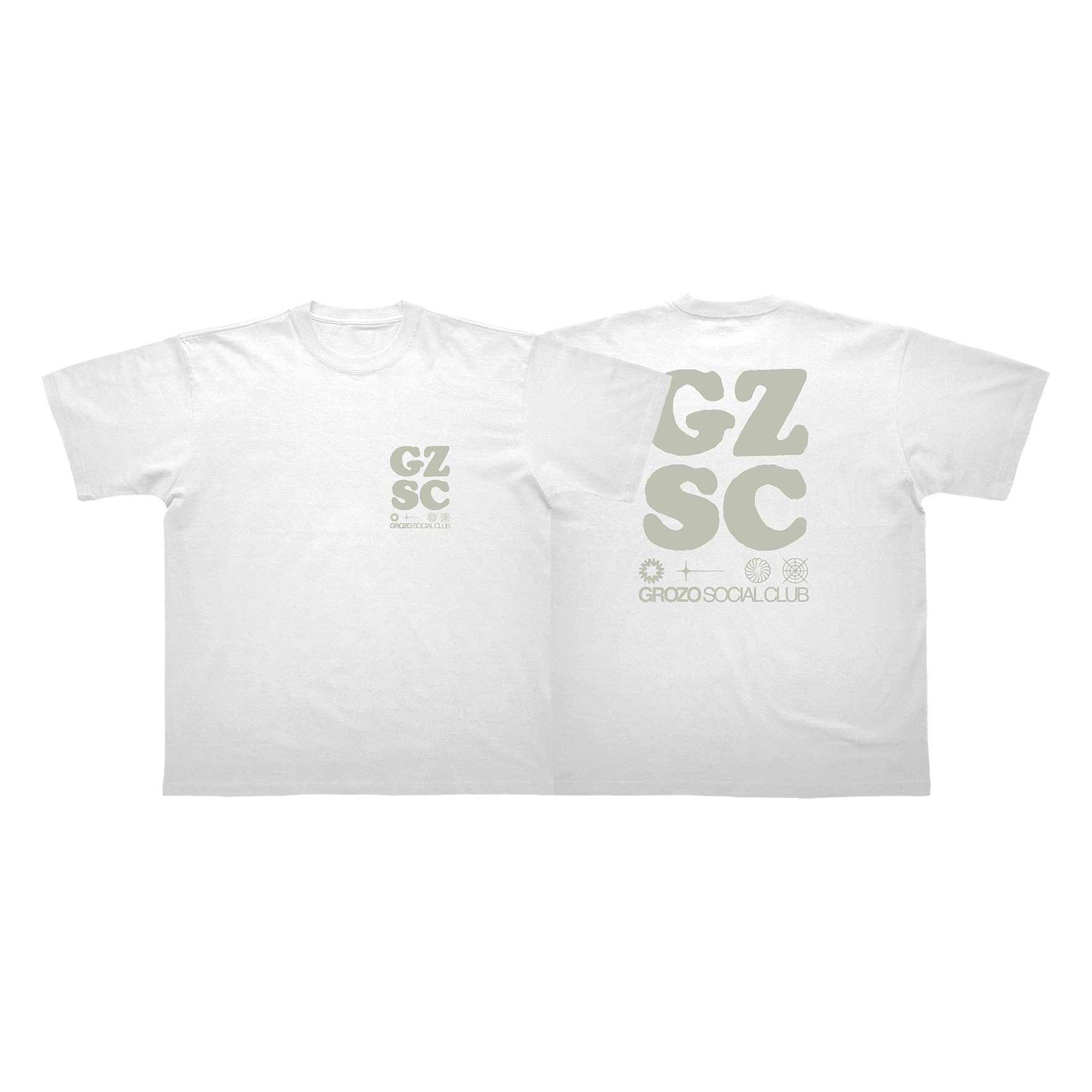 T-SHIRT BLANC VERT - GZSC